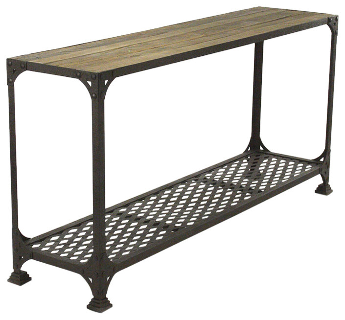 Jerzy Wall Table   Industrial   Console Tables   by Hudson Home Decor  Houzz