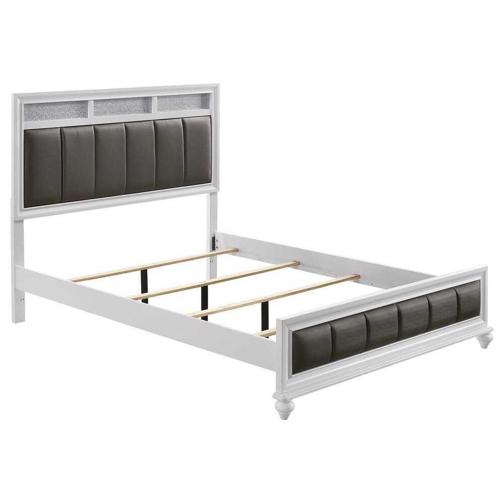 Coaster Furniture Barzini Upholstered Bed Black And White