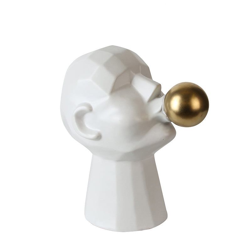 Spit Bubbles Decoration-White Fa-D2043A