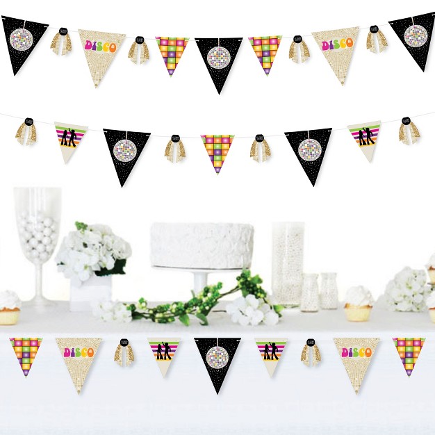 Big Dot Of Happiness 70 x27 s Disco Diy 1970s Disco Fever Party Pennant Garland Decoration Triangle Banner 30 Pieces