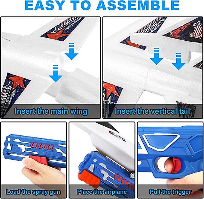 Airplane Launcher Toy For Kids Outdoor Flying Toys Birthday Gifts