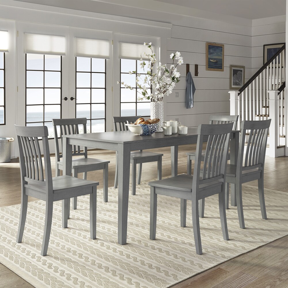 Wilmington II 60 Inch Rectangular Antique Grey Dining Set by iNSPIRE Q Classic