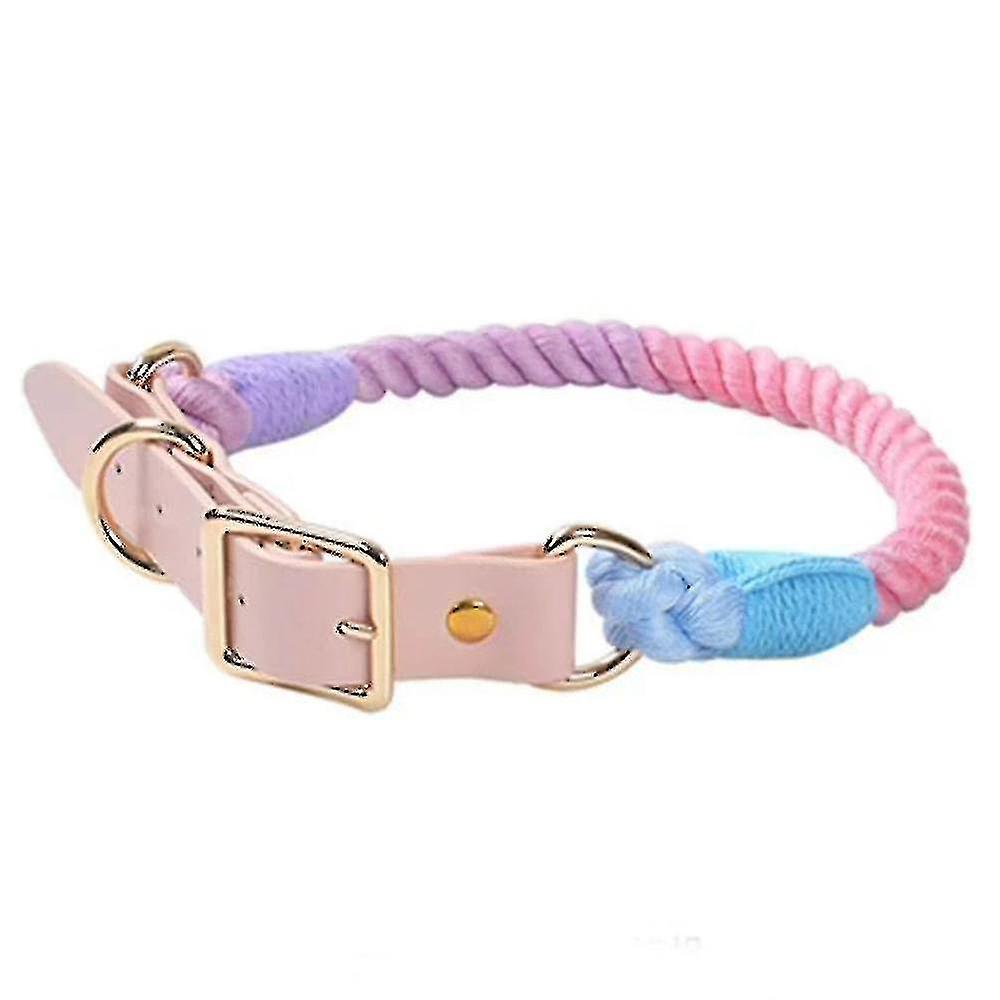 Dog Collar Traction Rope Set Woven Pure Cotton Dog Pet Traction s