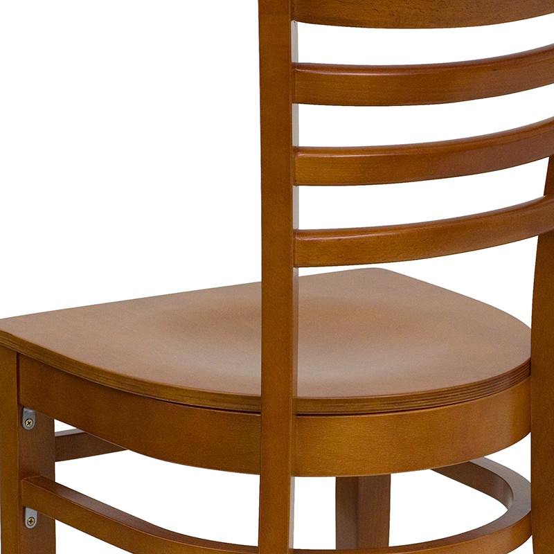 HERCULES Series Ladder Back Cherry Wood Restaurant Chair   Transitional   Dining Chairs   by First of a Kind USA Inc  Houzz