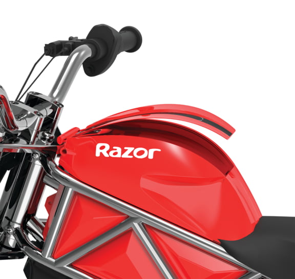 Razor RSF350 Mini Electric Motor Bike - Black/Red, up to 14 mph, 10" Pneumatic Tires, 24V Powered Ride-On for Ages 13+, Unisex