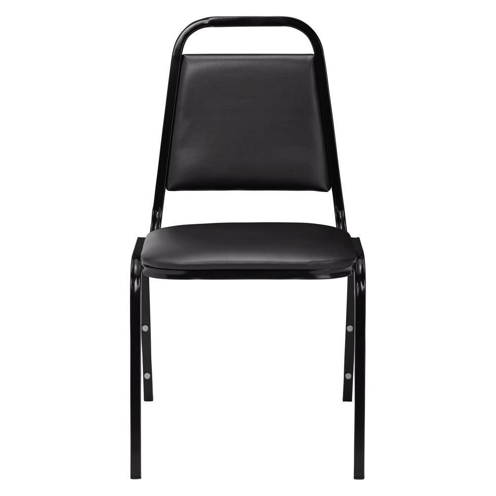 National Public Seating 9100 Series Panther Black Vinyl Upholstered Banquet Chair (4-Pack) 9110-B4