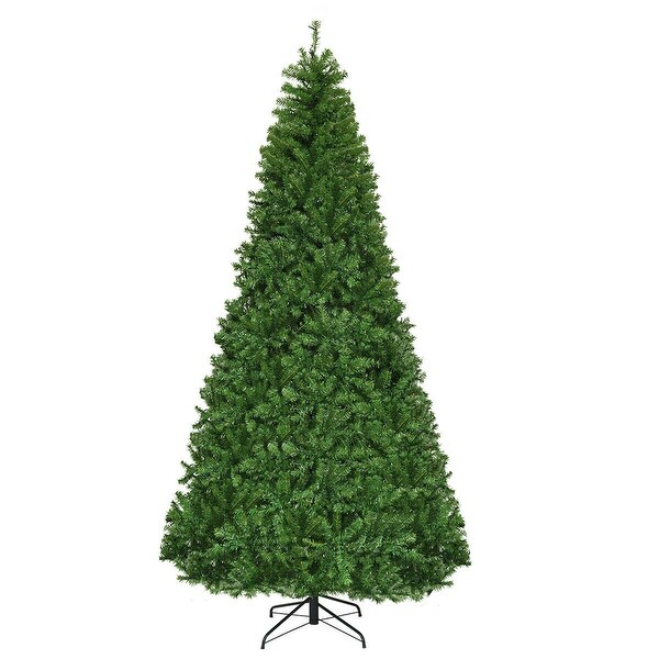 Gymax 59FT PreLit Christmas Tree Hinged Artificial Tree w/ Metal