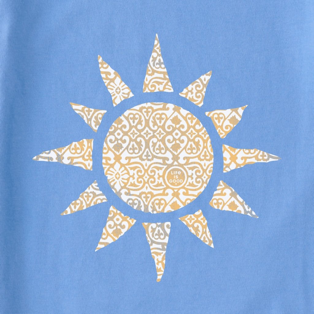 Life Is Good  Women's Ancient Sun Long Sleeve Crusher Vee