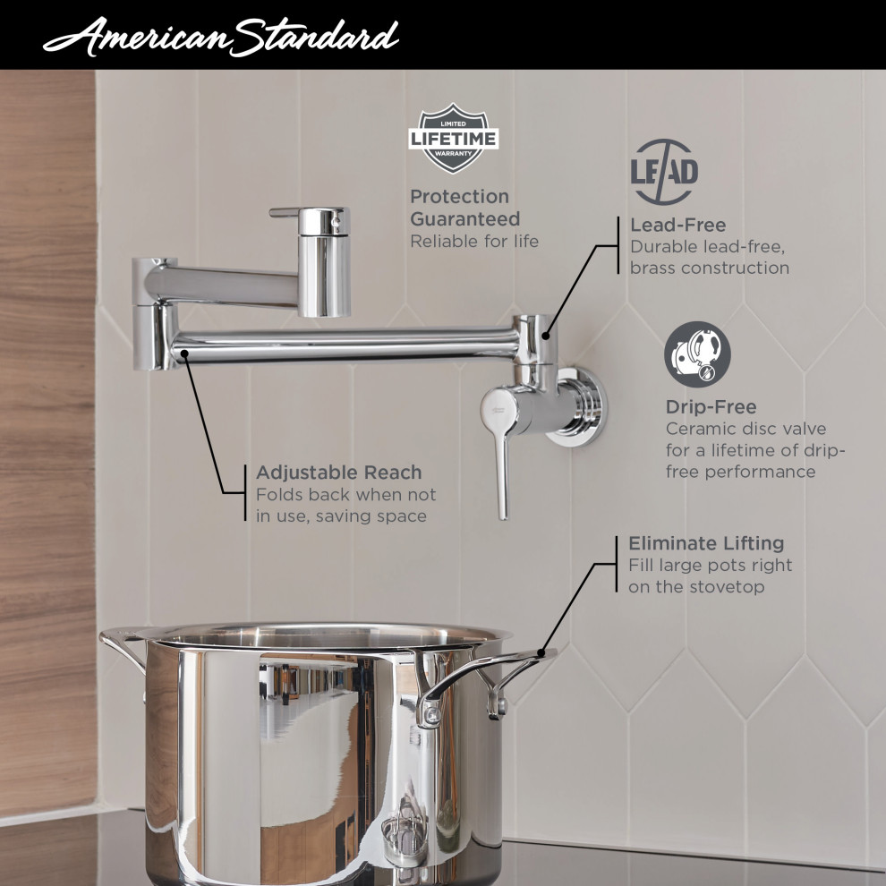 American Standard 4803.900 Studio S 4 GPM Wall Mounted   Pot Fillers   by Buildcom  Houzz