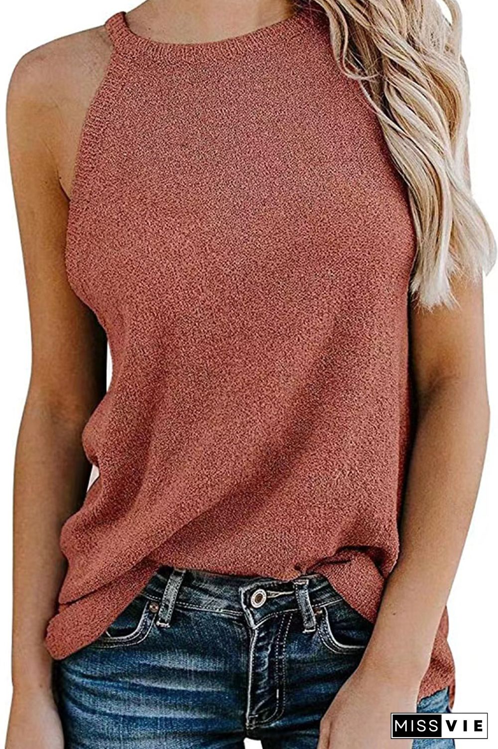 Plain Knit Tank Top