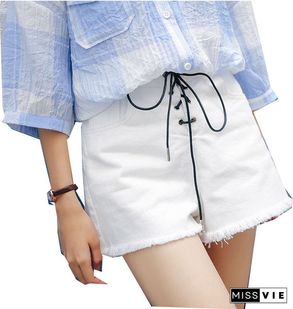 Summer Straps For Women Denim Shorts With High Waist Fashion Sexy Denim Shorts All-match Summer Sexy Short Pants