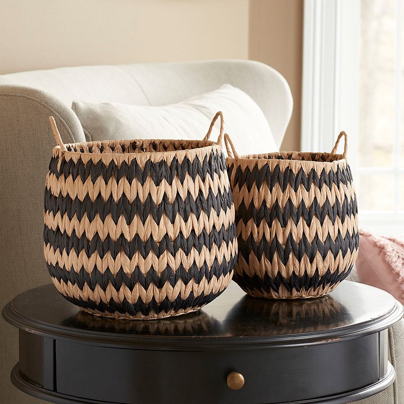 Household Essentials 2-piece Flame Stitch Basket Set