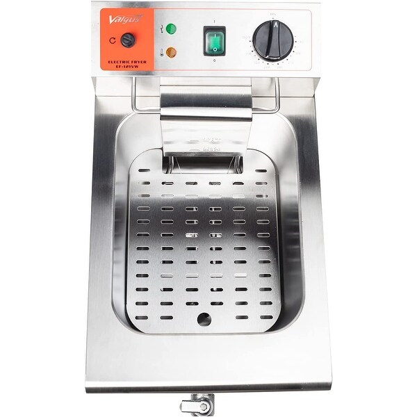 1750W Stainless Steel Electric Deep Fryer 12L Large Capacity Countertop Kitchen Frying Machine