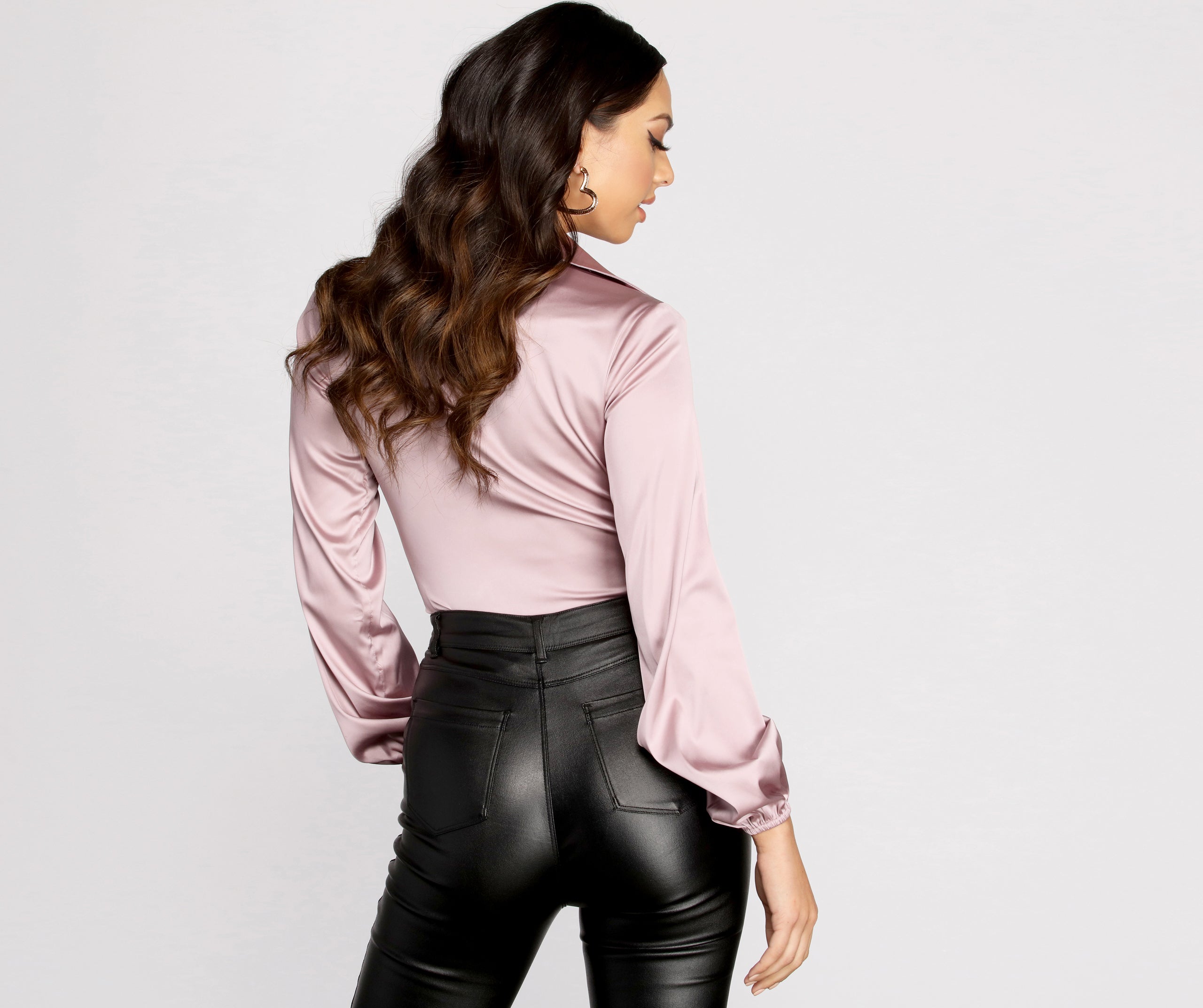 Classic Satin Collared Bodysuit