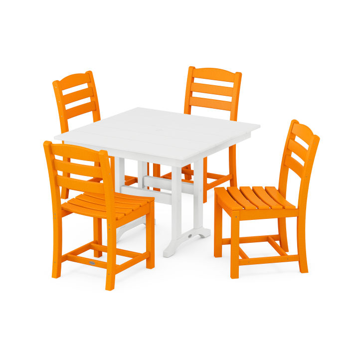 Polywood La Casa Café Side Chair 5-Piece Farmhouse Dining Set PWS1147-1