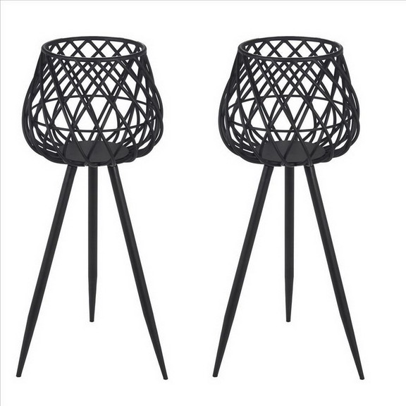 Benjara BM241064 29.5'' Dome Lattice Metal Planter...