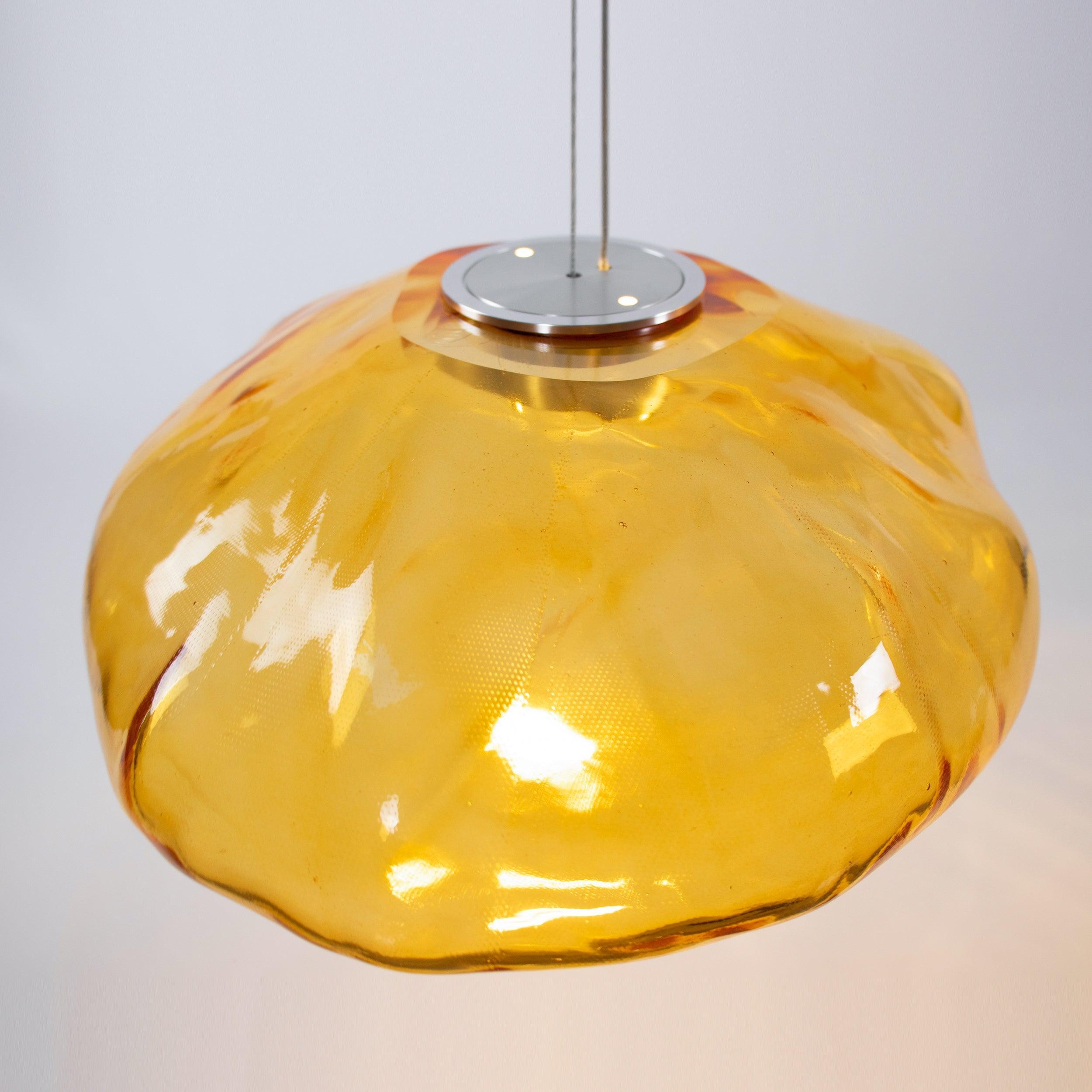 Blown Glass Mesh Pendant Light