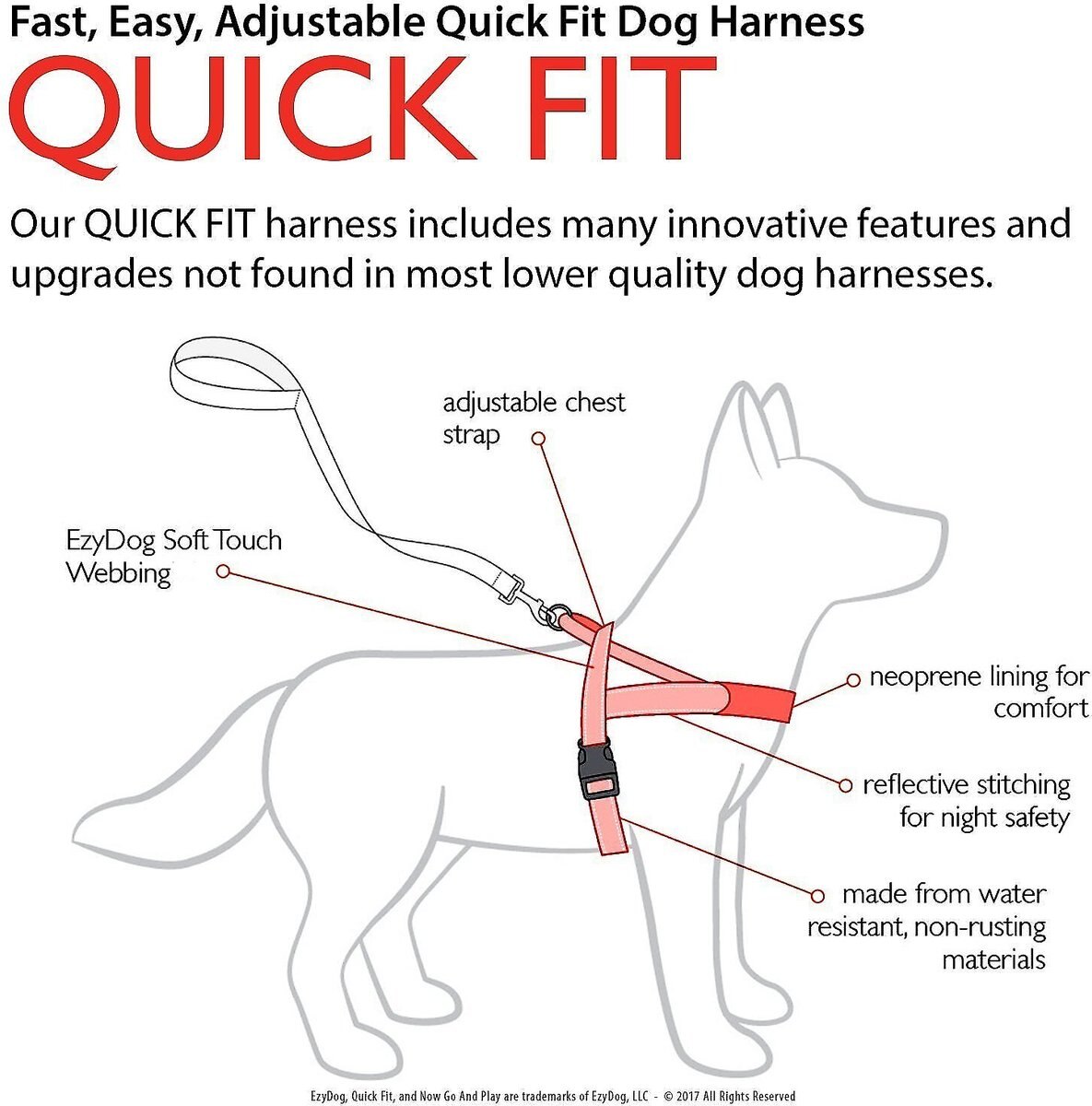 EzyDog Quick Fit Dog Harness