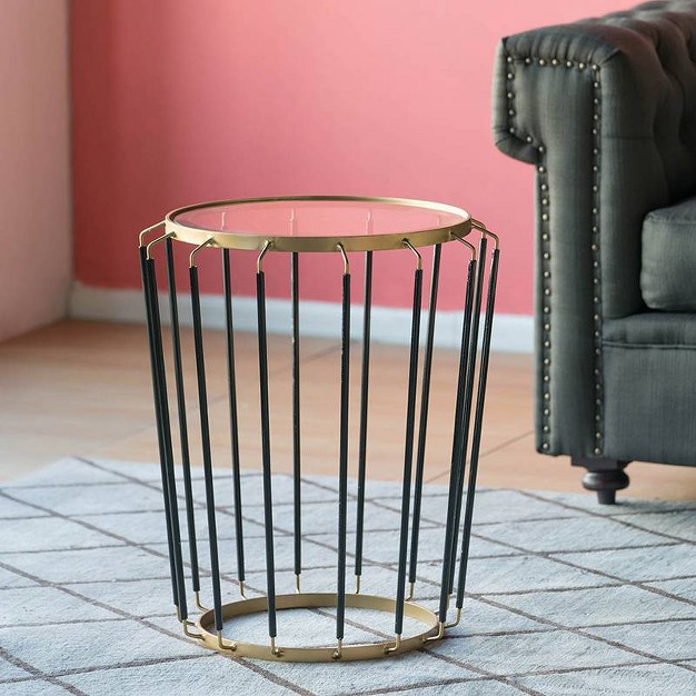 Winnie Occasion Accent Table Black gold A amp b Home