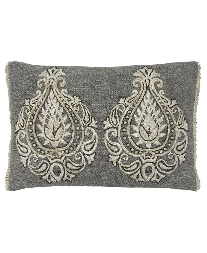 Mod Lifestyles Twin Paisley Medallion Decorative Pillow， 20'' x 14