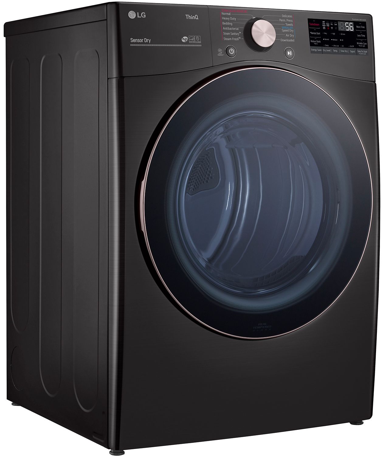 LG 7.4 Cu. Ft. Black Steel Smart Wi-Fi Enabled Front Load Electric Dryer With TurboSteam And Built-In Intelligence