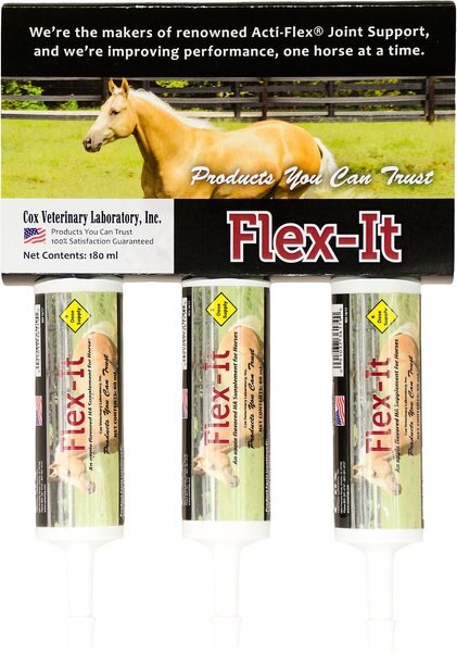 Cox Vet Lab Flex-It Paste Horse Supplement， 60-mL tube， pack of 3