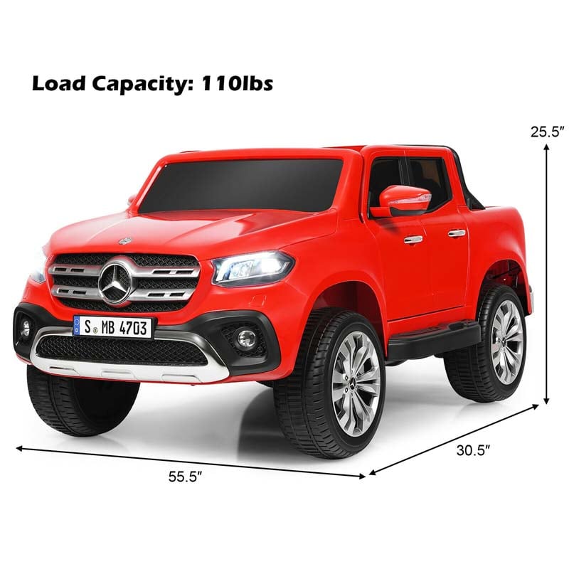 Licensed Mercedes Benz X Class Kids Ride-on Car 12V Battery Powered Vehicle Riding Toy Car with Trunk