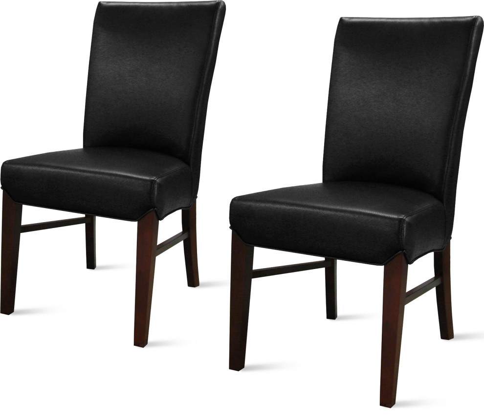 Milton Bonded Leather Chair With Wenge Legs   Transitional   Dining Chairs   by New Pacific Direct Inc.  Houzz