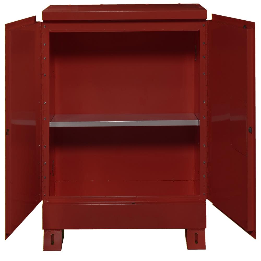 30 Gallon Combustible Manual Close Safety Cabinet ; Red ;