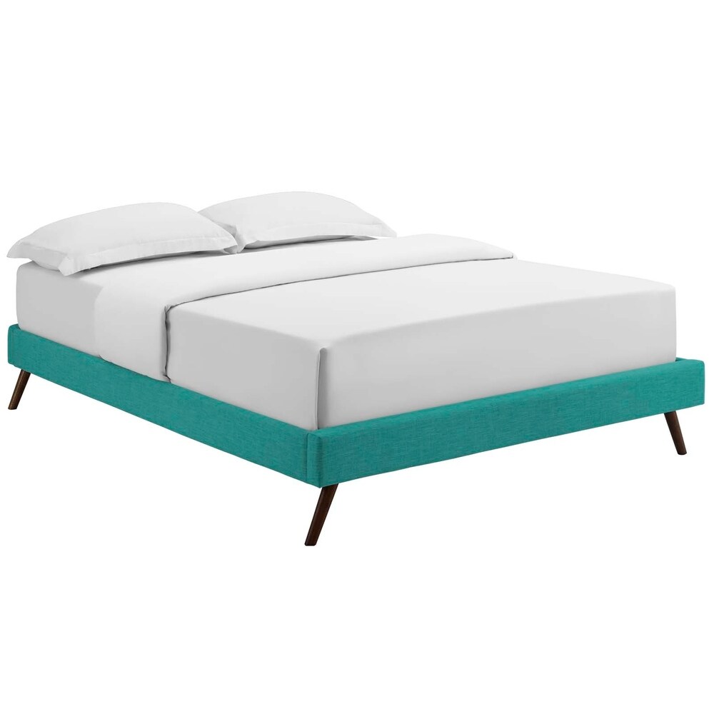 Loryn Upholstered Full Platform Bed Frame With Wood Slat Support