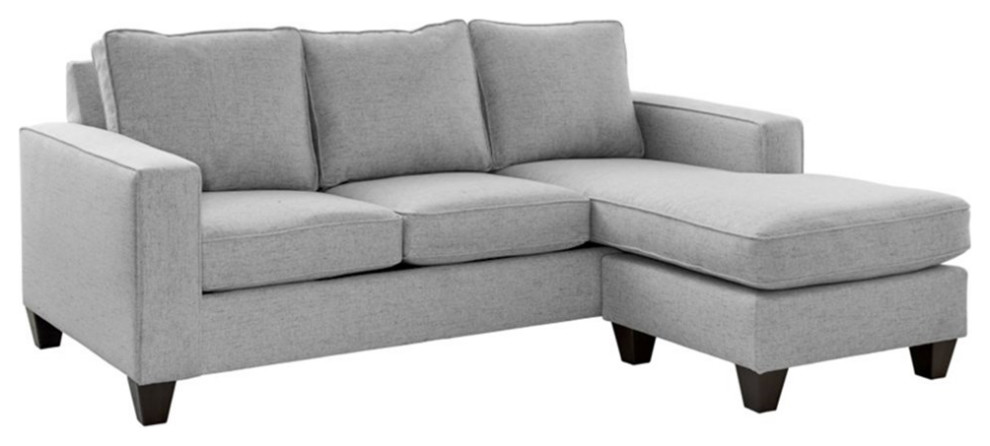 Picket House Furnishings Boha 86 quotW Wood  ampFabric Sofa in Gray Finish   Transitional   Sectional Sofas   by Homesquare  Houzz