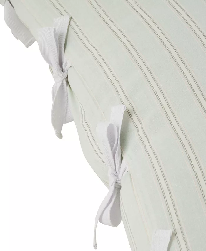 Laura Ashley Madelynn Cotton Reversible 5 Piece Duvet Cover Set， Twin