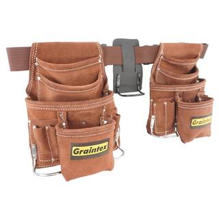 Graintex 20 Pocket Nail and Tool Pouch Set with 2 in. Belt and Hammer Holder SS2960