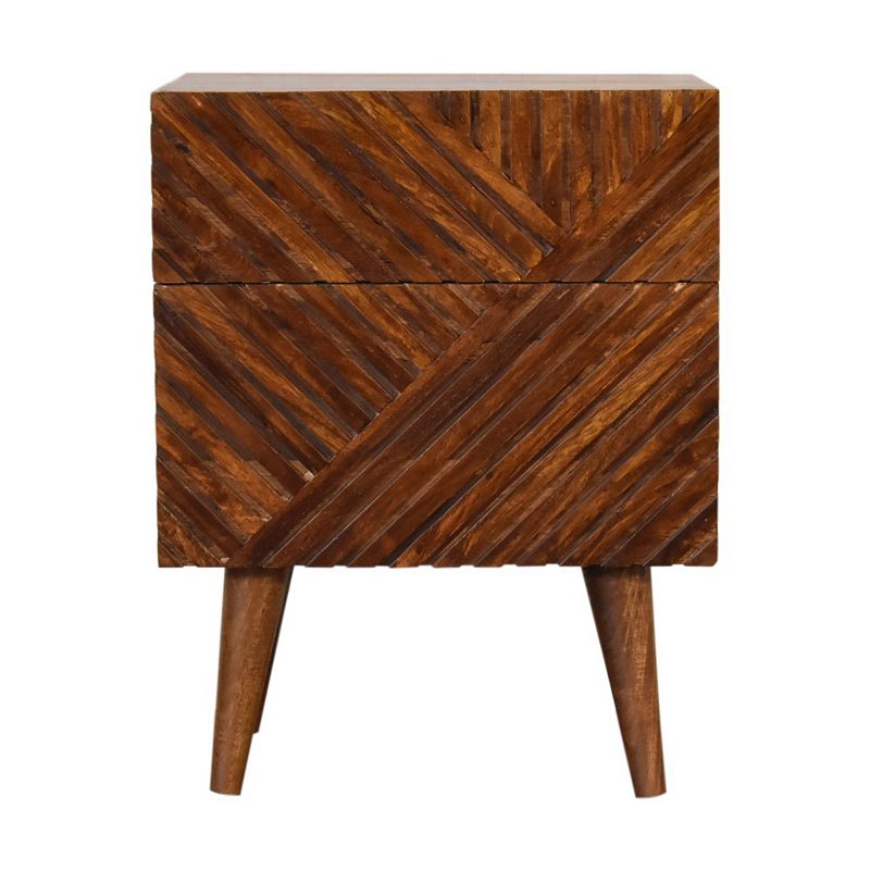 Lille 2 Drawer Chestnut Bedside