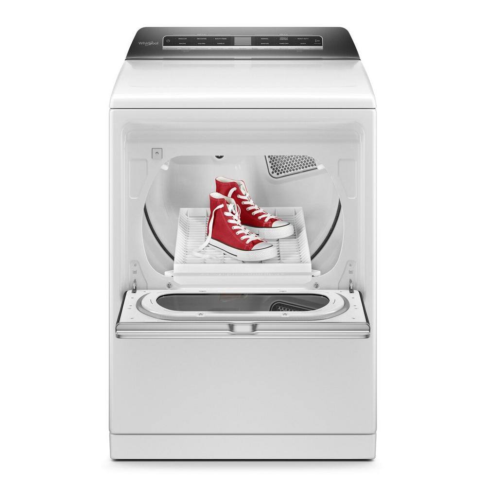 Whirlpool 7.4 cu. ft. White Electric Dryer with Steam and Advanced Moisture Sensing Technology ENERGY STAR WED8127LW