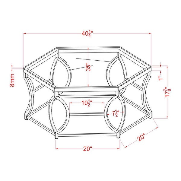 Furniture of America Talm Modern Chrome 40-inch Metal Coffee Table