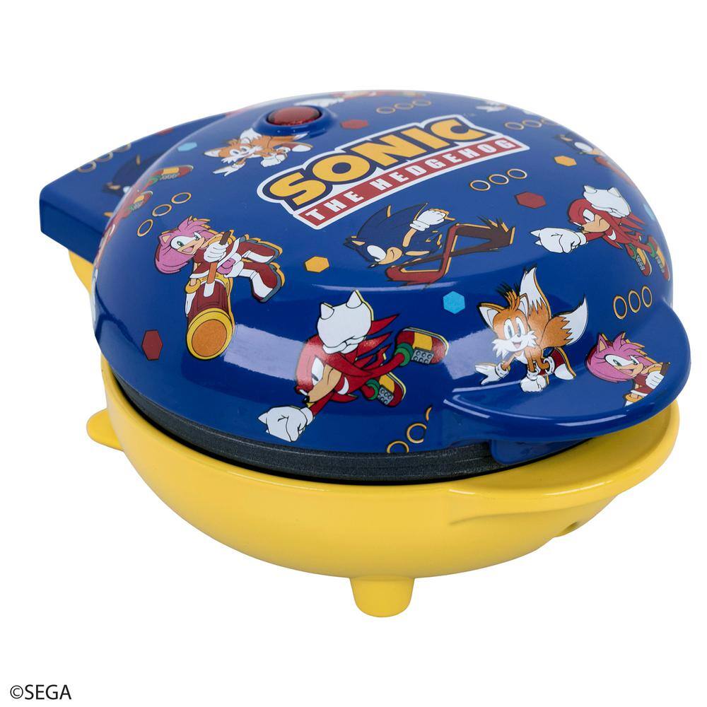 Uncanny Brands Sega Sonic the Hedgehog Blue American Mini Waffle Maker WM3-SEG-SN1