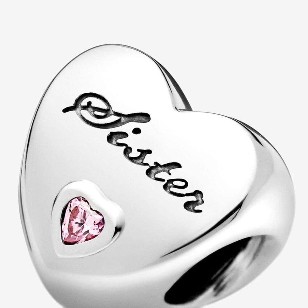 PANDORA  Sister Heart Charm