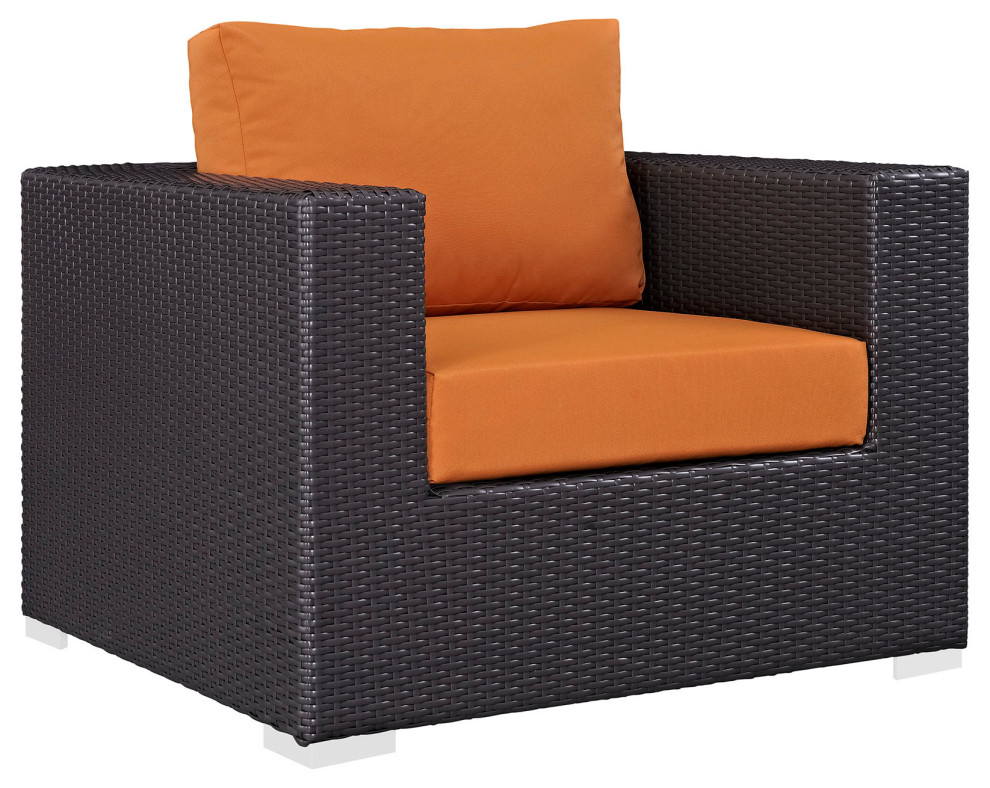 Convene 6 Piece Outdoor Wicker Rattan Sectional Set   Tropical   Outdoor Lounge Sets   by Beyond Design  ampMore  Houzz