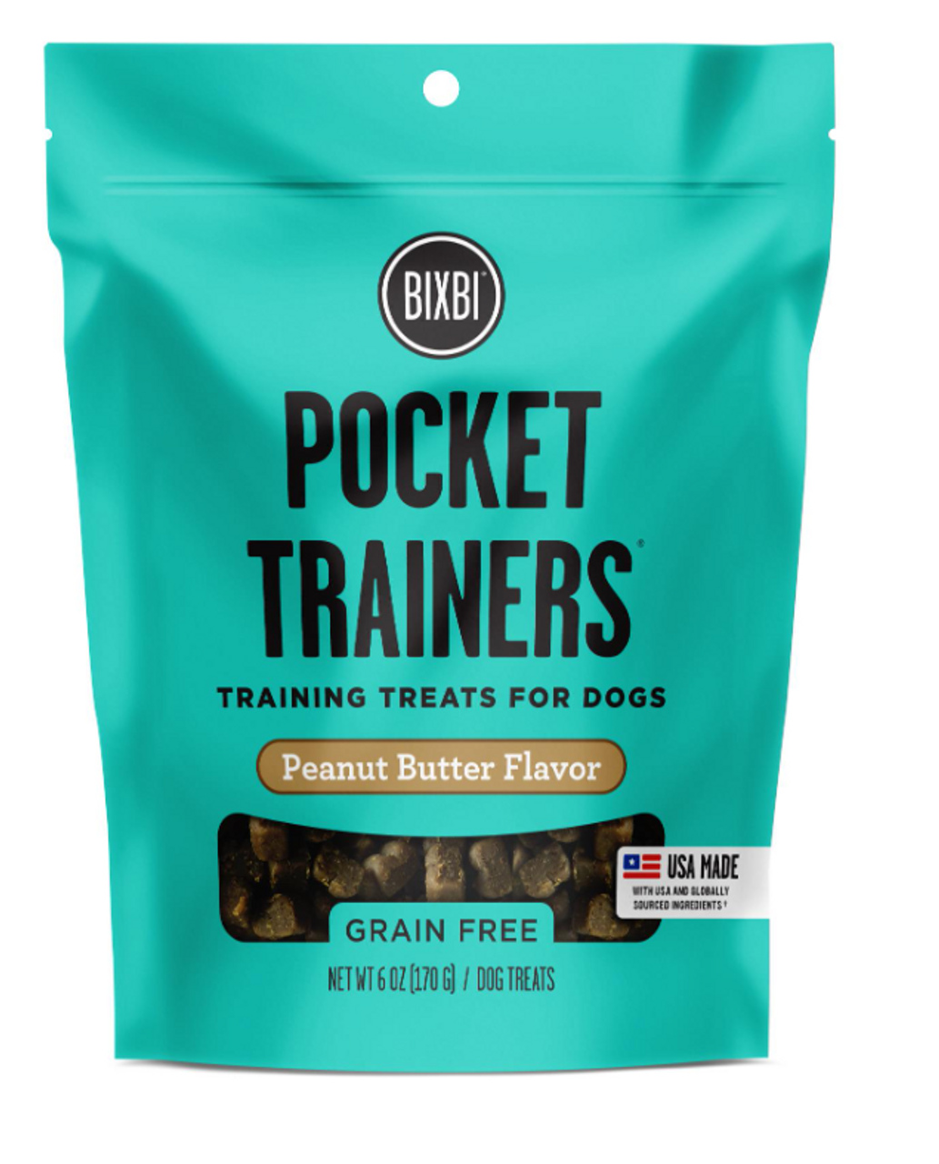 Bixbi Pocket Trainers Peanut Butter Flavored Dog Training Treats， 6oz.