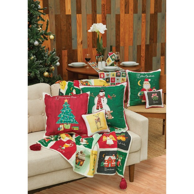 C amp f Home Mistletoe Alphabet Printed Throw Pillow