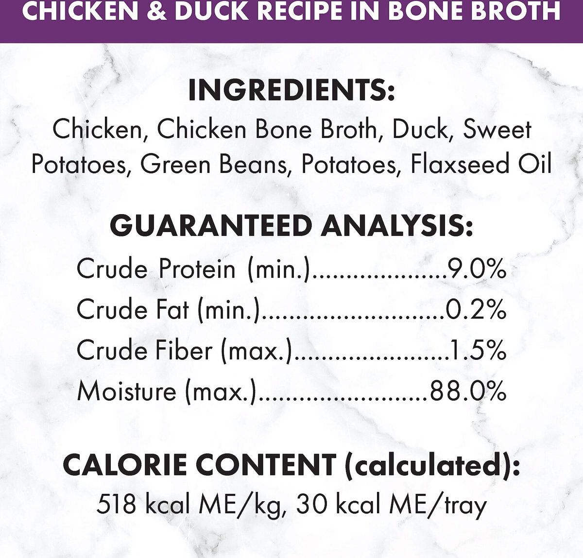 Nutro So Simple Meal Complement Chicken and Duck Recipe in Bone Broth Variety Pack Grain-Free Wet Dog Food Topper， 2-oz tray， case of 16