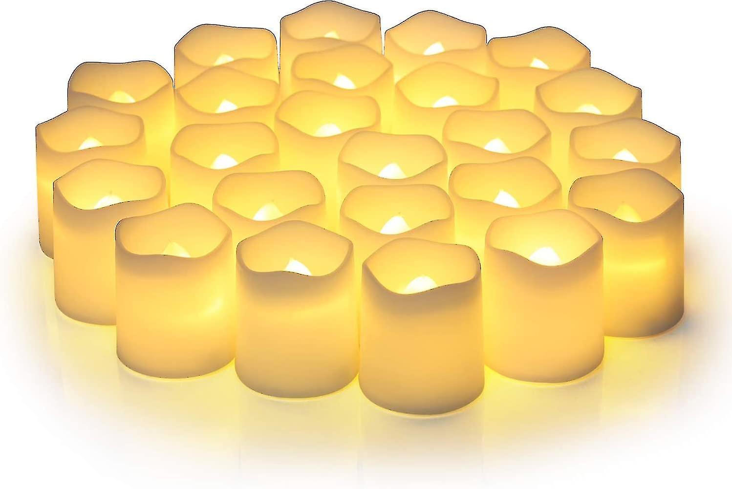 24 Pack Flameless Votive Candles，battery Operated Led Lights