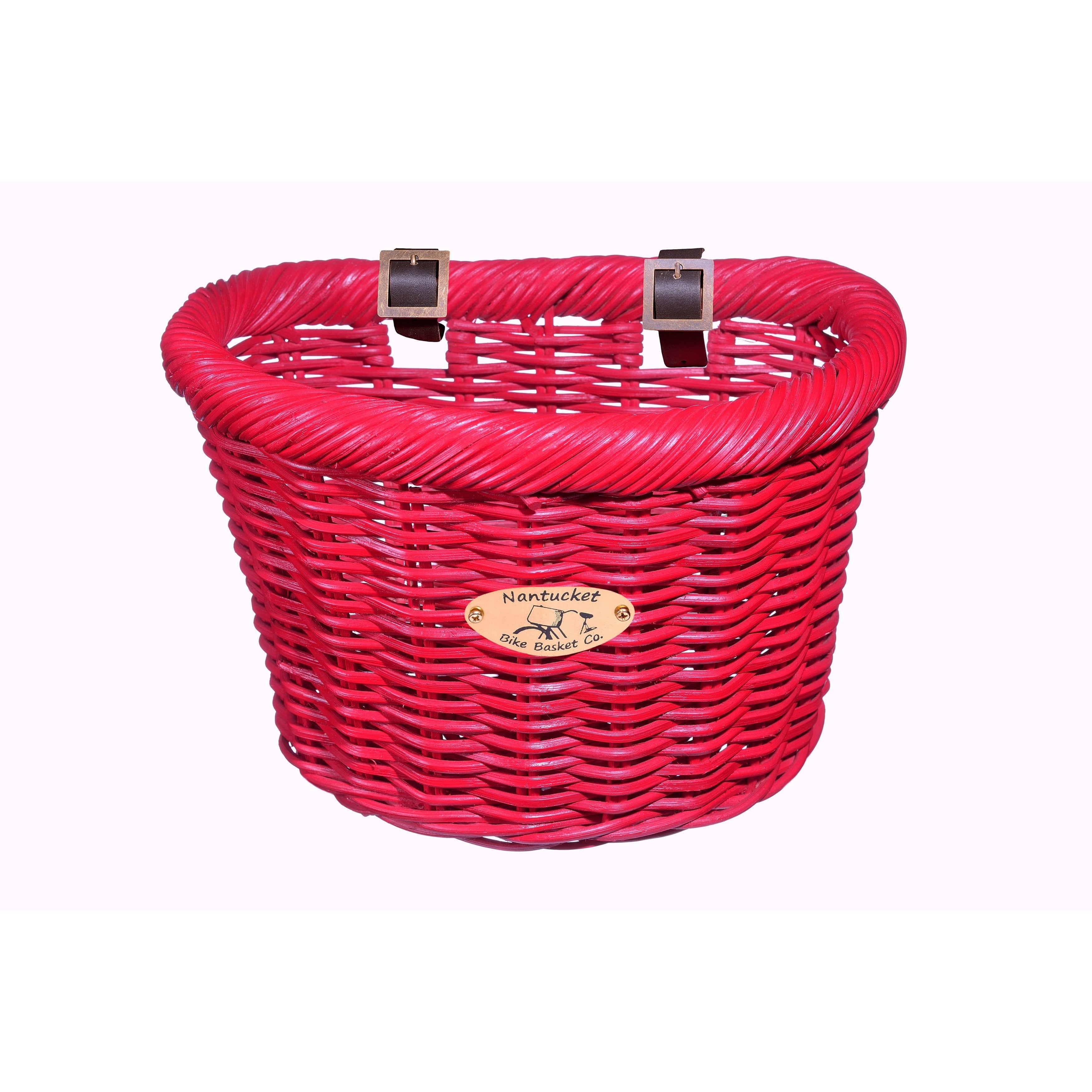 Nantucket Bicycle Basket Co. Cruiser (Child D-Shape， Peach) Basket