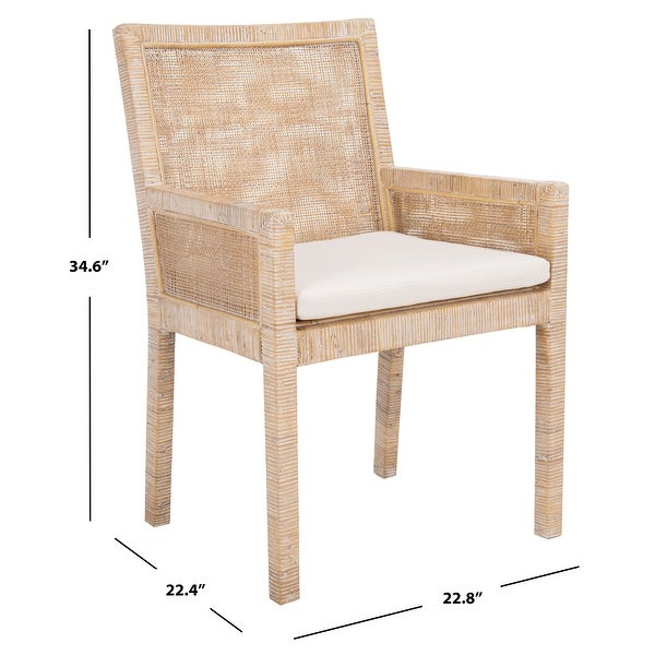 SAFAVIEH Sarai Coastal Accent Chair with Cushion - 22.8