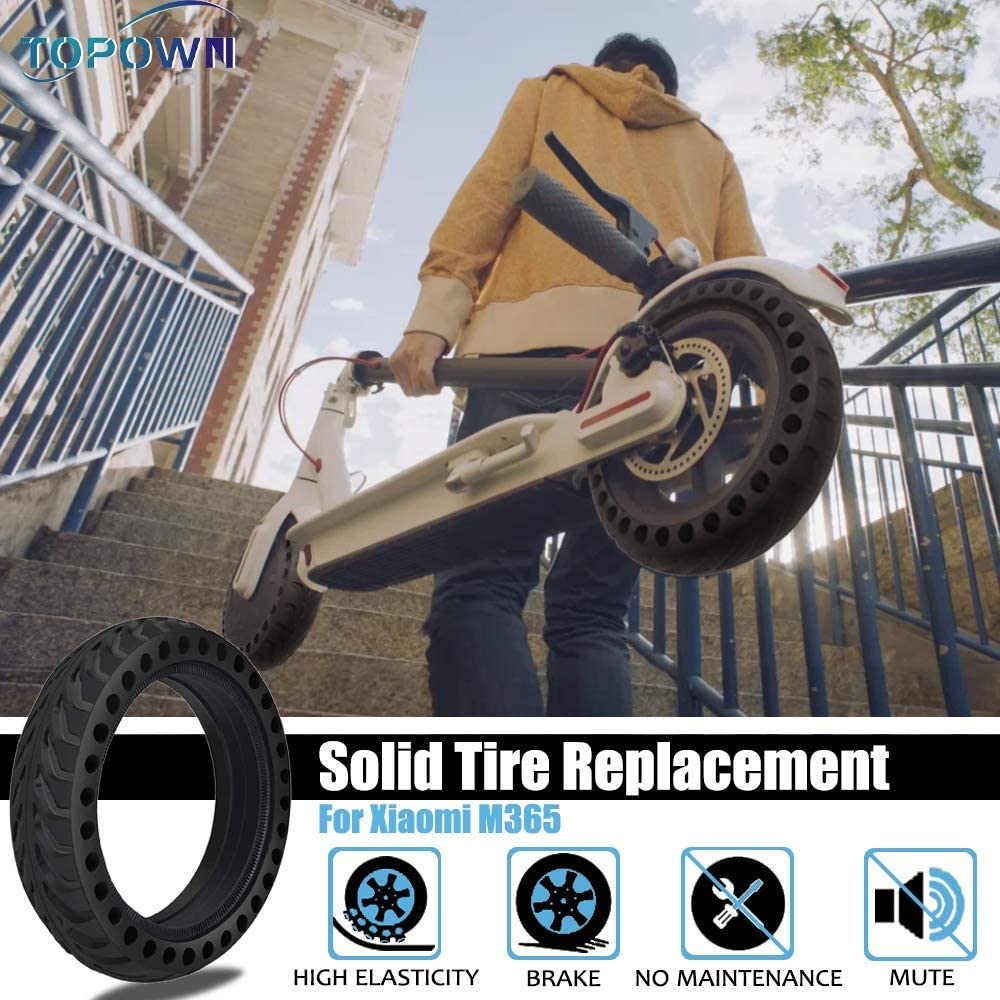 TOPOWN 2 pcs Solid Tire for Xiaomi m365 electric scooter gotrax gxl/gotrax XR with 3 installation tools