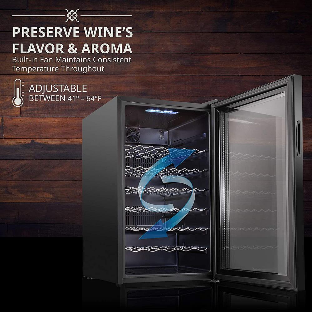 Ivation Wine Fridge with WiFi App Single Zone 51Bottles Free Standing Wine Cooler with Lock