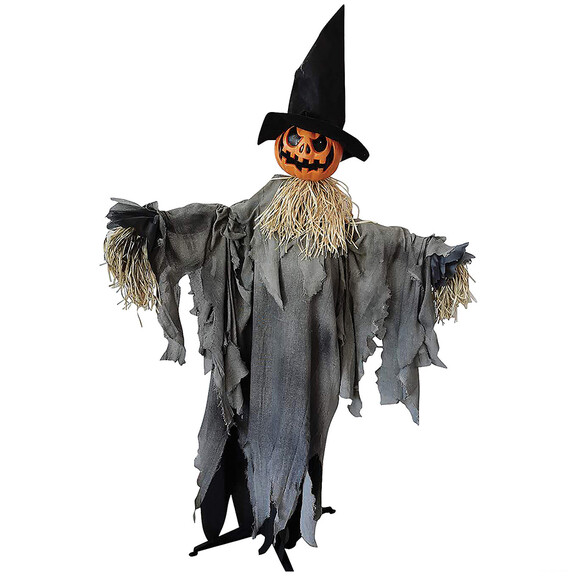 SunStar SS61948 6' Scarecrow Pumpkin with Hat Anim...