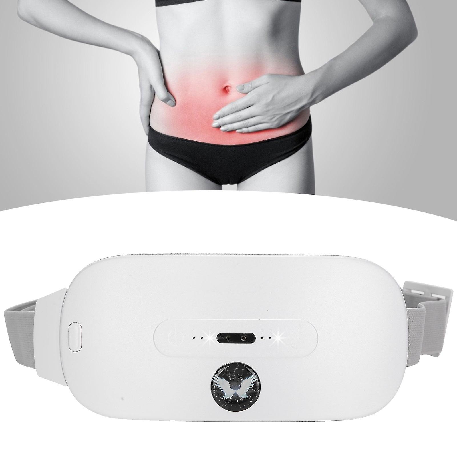 Menstrual Heating Pad Farinfrared Warming Uterus Waist Belt Cramp Relief Heater(white )