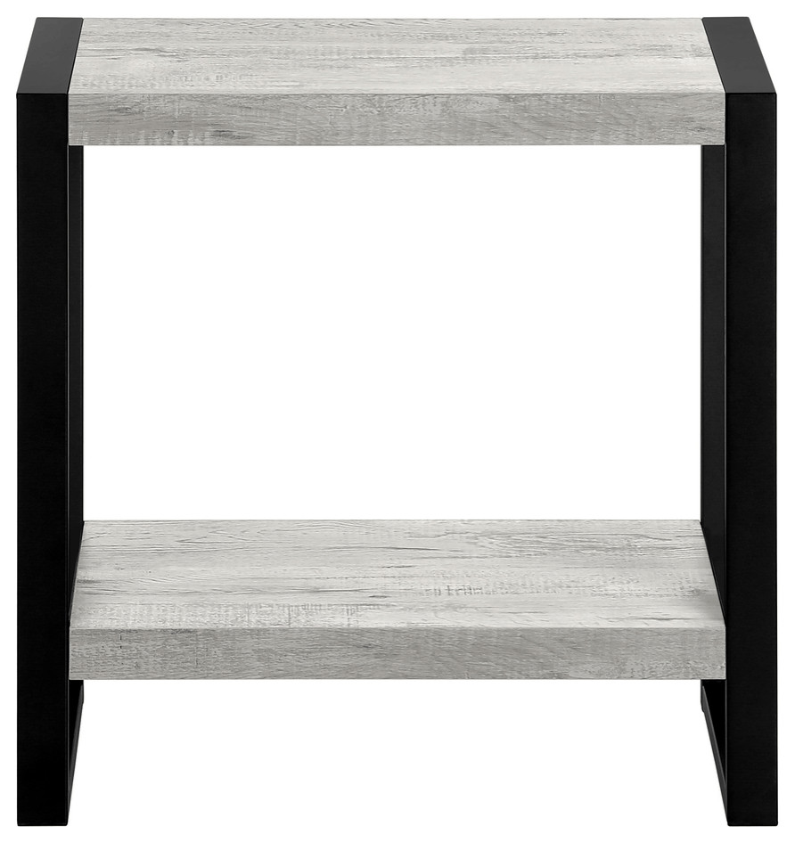 24 quotBlack And Grey End Table With Shelf   Side Tables And End Tables   by HomeRoots  Houzz